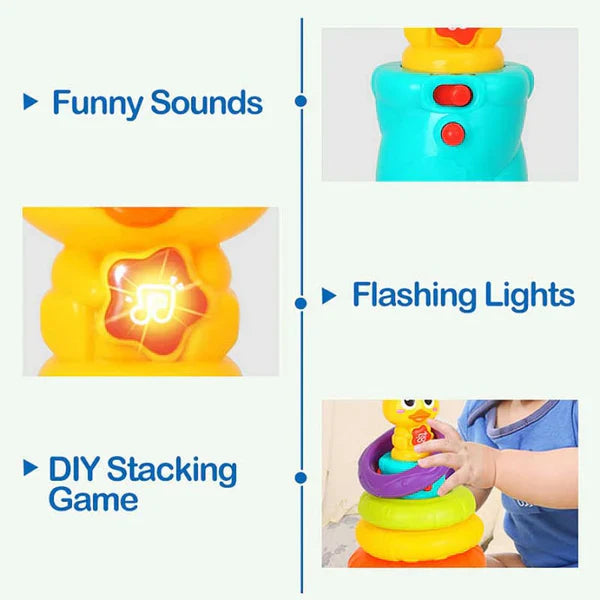 Rainbow Duck Stacking Toy – Colorful Learning Toy for Babies & Toddlers