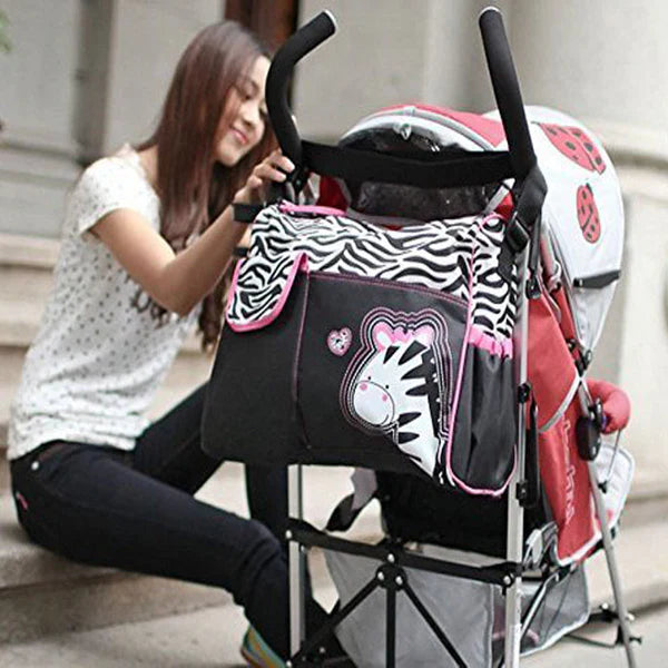 Printed Diaper Bag Backpack – Waterproof Baby Travel Bag for Moms & Dads