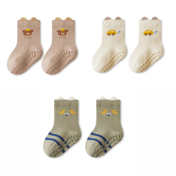 Baby Non-Slip Socks – Anti-Skid Cotton Socks for Infants & Toddlers