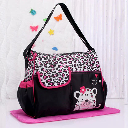 Printed Diaper Bag Backpack – Waterproof Baby Travel Bag for Moms & Dads