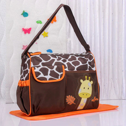 Printed Diaper Bag Backpack – Waterproof Baby Travel Bag for Moms & Dads