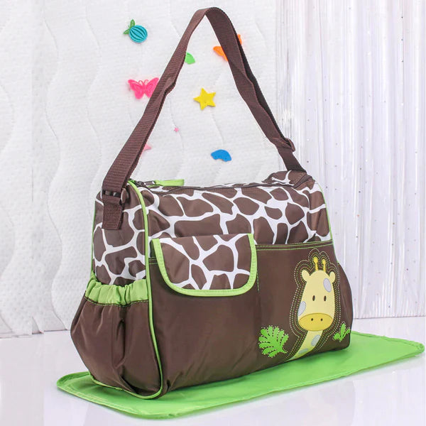 Printed Diaper Bag Backpack – Waterproof Baby Travel Bag for Moms & Dads