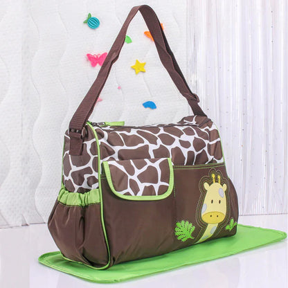 Printed Diaper Bag Backpack – Waterproof Baby Travel Bag for Moms & Dads
