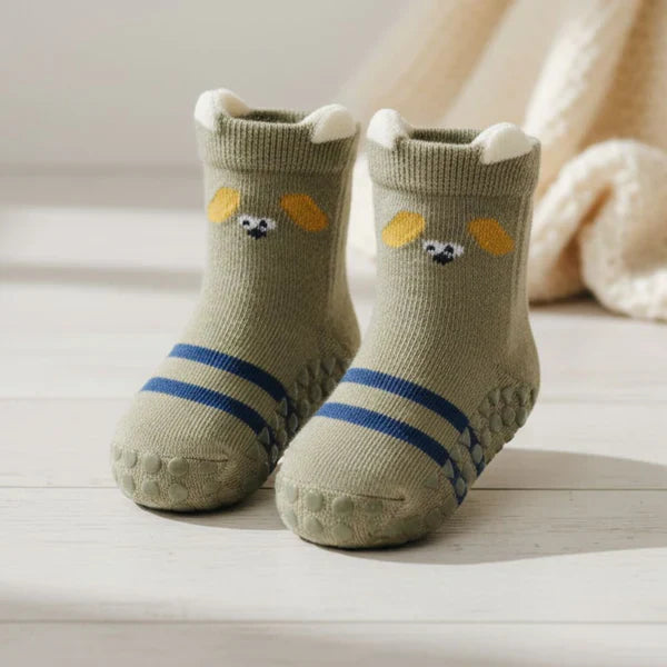 Baby Non-Slip Socks – Anti-Skid Cotton Socks for Infants & Toddlers