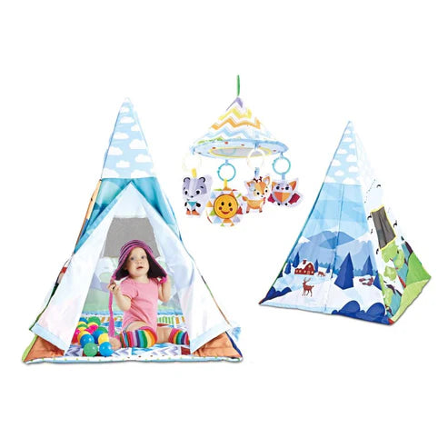 Portable Play Gym & Fun Teepee Tent for Kids – Indoor Play Set