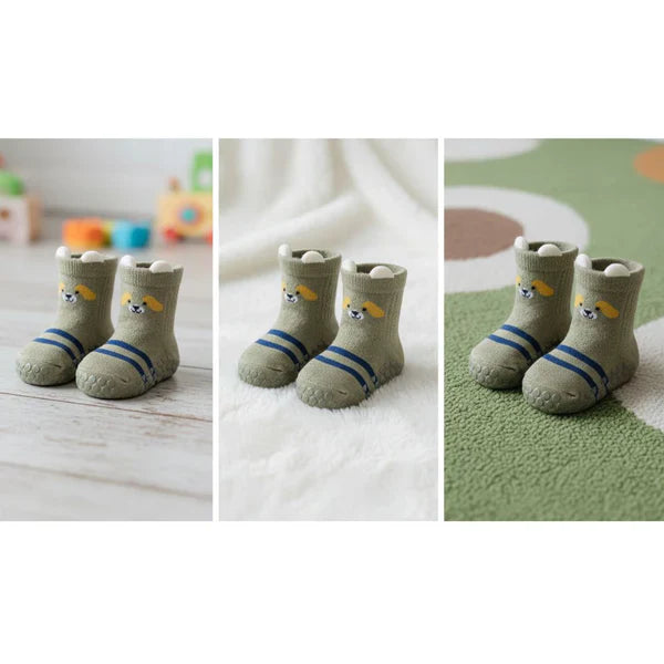 Baby Non-Slip Socks – Anti-Skid Cotton Socks for Infants & Toddlers