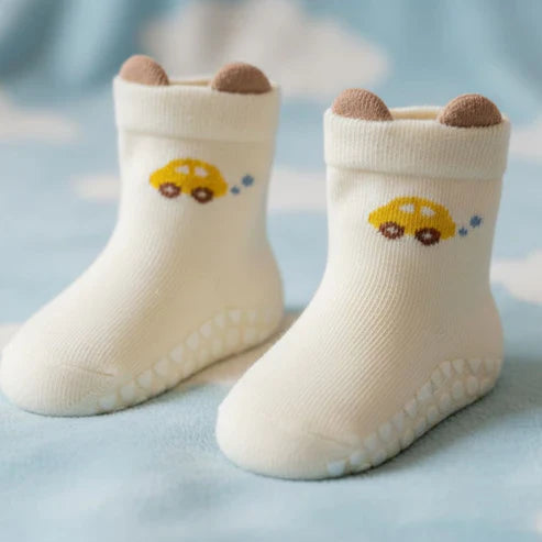 Baby Non-Slip Socks – Anti-Skid Cotton Socks for Infants & Toddlers