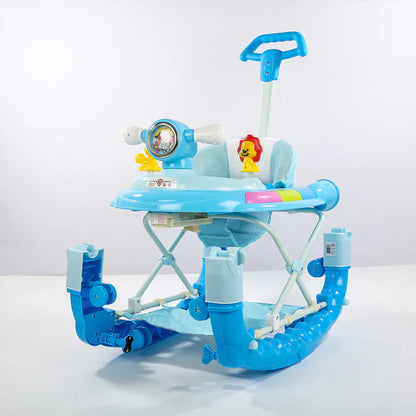 Musical 2-in-1 Adjustable Baby Walker cum Rocker with Parent Control Handle