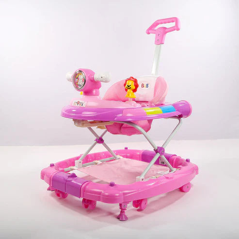 Musical 2-in-1 Adjustable Baby Walker cum Rocker with Parent Control Handle