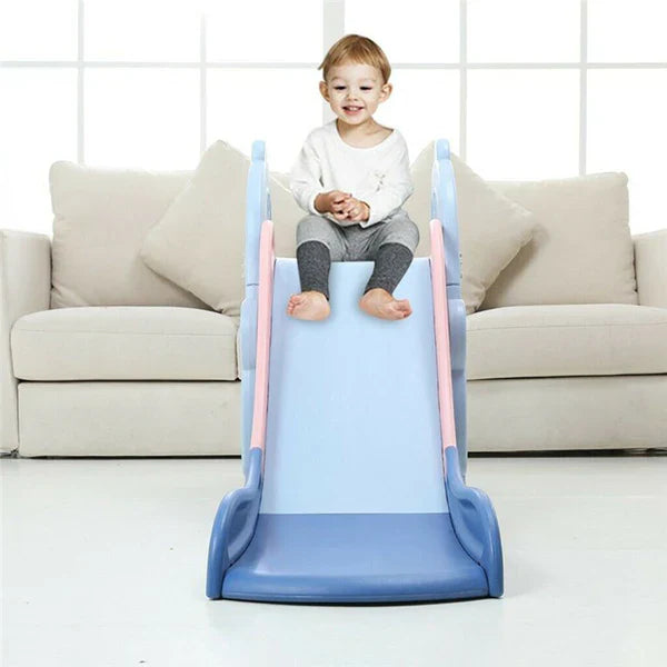 Indoor Slide for Kids with Basketball Ring – Sky Blue