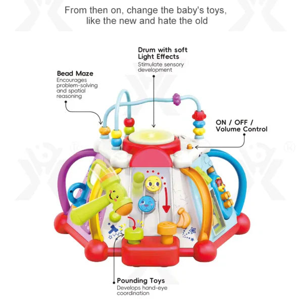 Discover Activity Cube Toy – 15 Fun Learning Activities for Babies