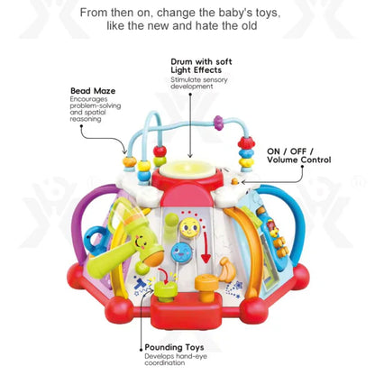 Discover Activity Cube Toy – 15 Fun Learning Activities for Babies