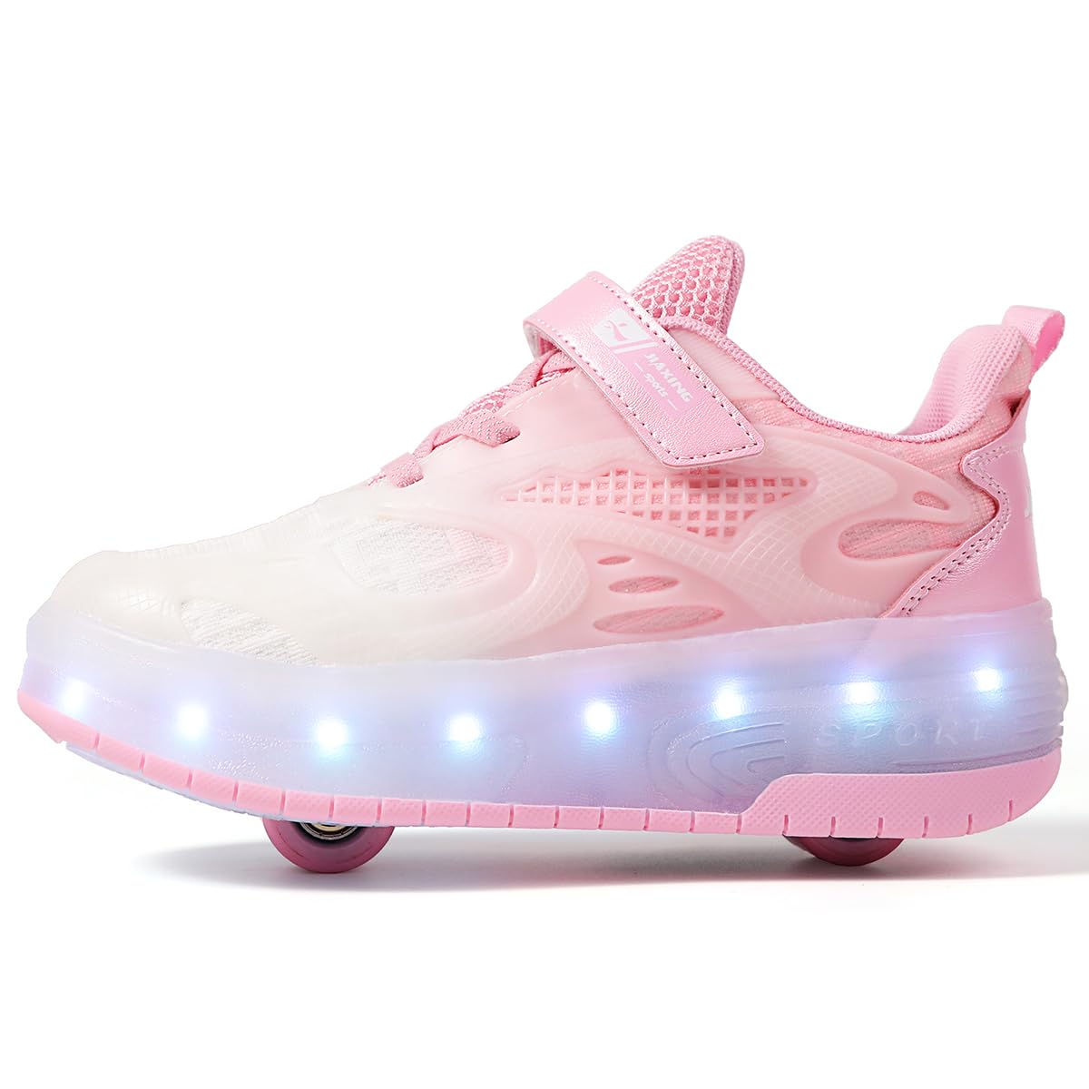 Autumn Collection Kids LED Roller Sneakers – Glowing Patent Leather Wheel Shoes for Boys & Girls