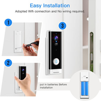 Smart WiFi IP Doorbell Security Camera Wth Night Vision