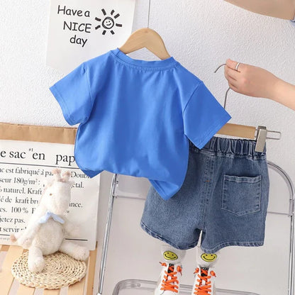 Boys Short Sleeve Dress Set – Stylish Casual Outfit for Kids