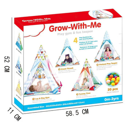 Portable Play Gym & Fun Teepee Tent for Kids – Indoor Play Set