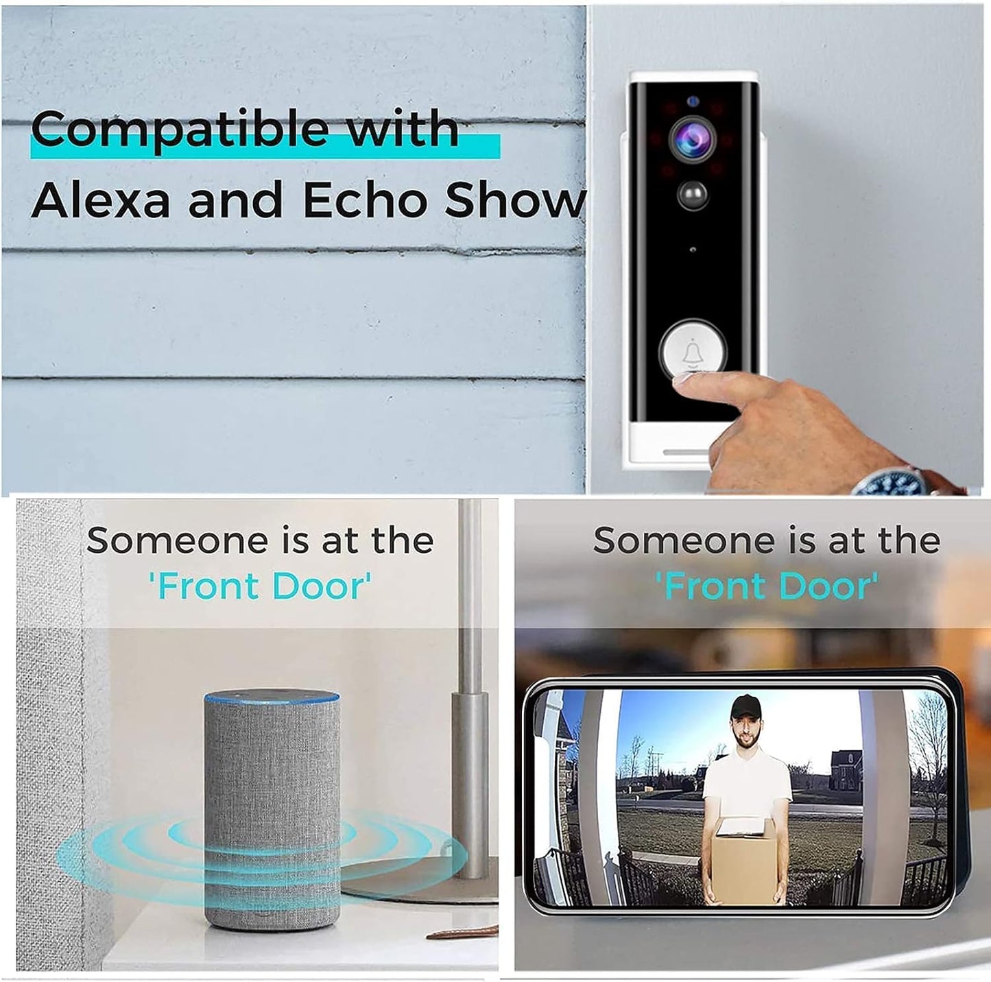 Smart WiFi IP Doorbell Security Camera Wth Night Vision