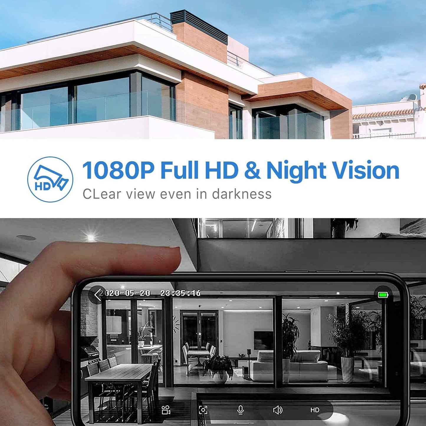Smart WiFi IP Doorbell Security Camera Wth Night Vision