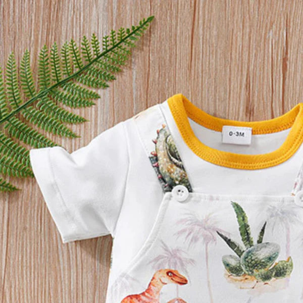 Jurassic Jungle Dinosaur Print Playsuit for Kids