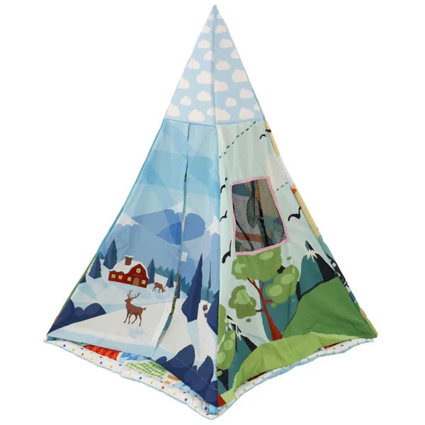 Portable Play Gym & Fun Teepee Tent for Kids – Indoor Play Set
