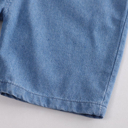 Baby T-Shirt & Dungaree Overall Set – Cute Smile Design